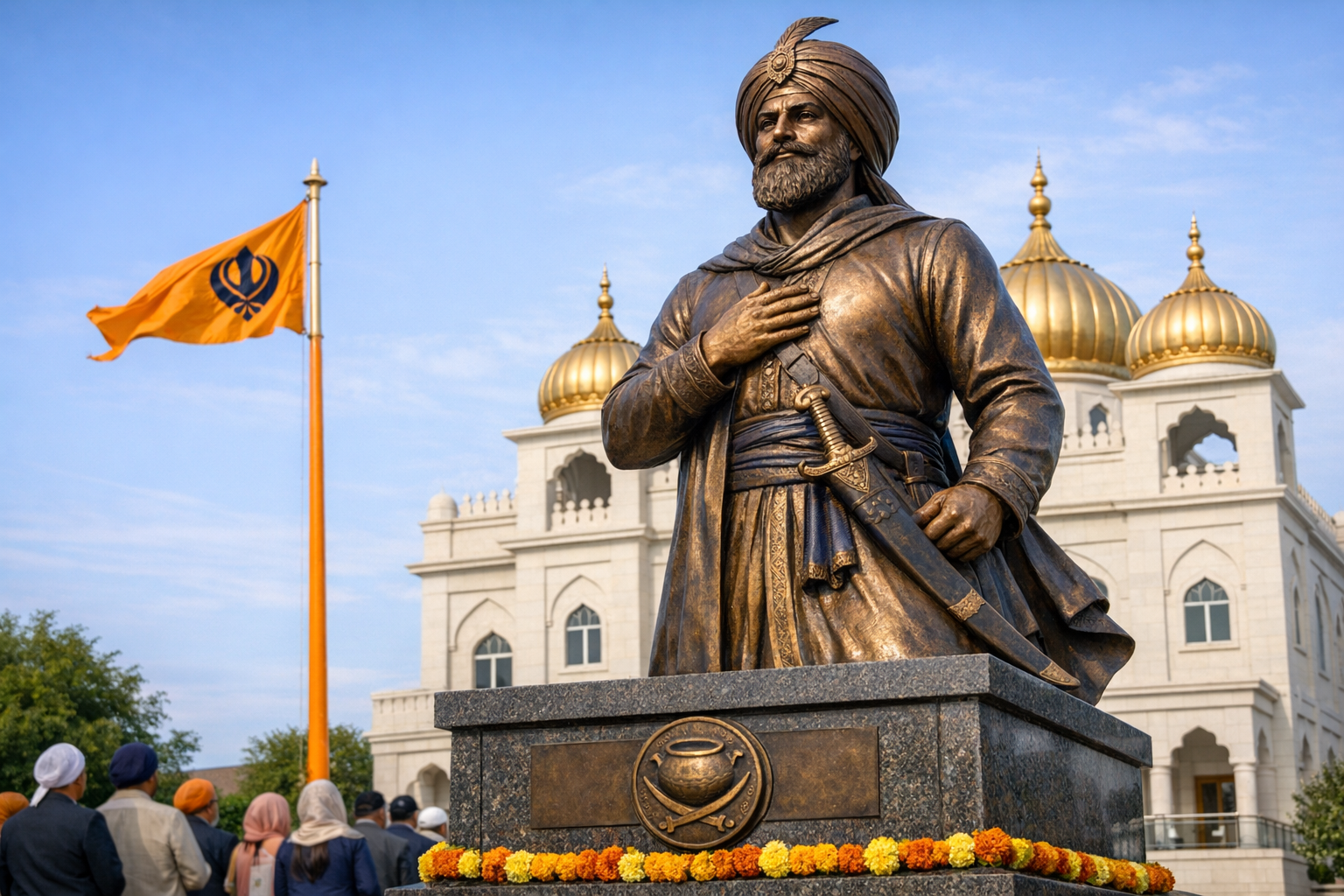 Banda Singh Bahadur Immortalized: Historic Statue Unveiled at Guru Nanak Darbar, Gravesend