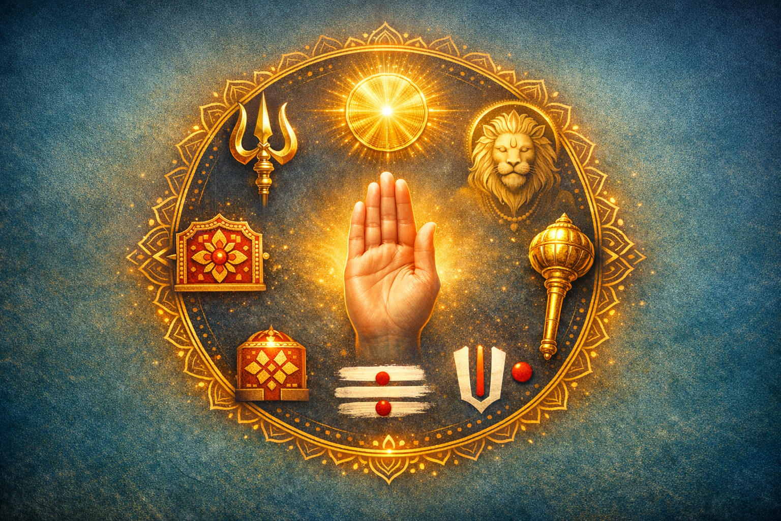 Sacred Shields of Dharma: 7 Hindu Protection Symbols to Conquer Bhaya and Adversity