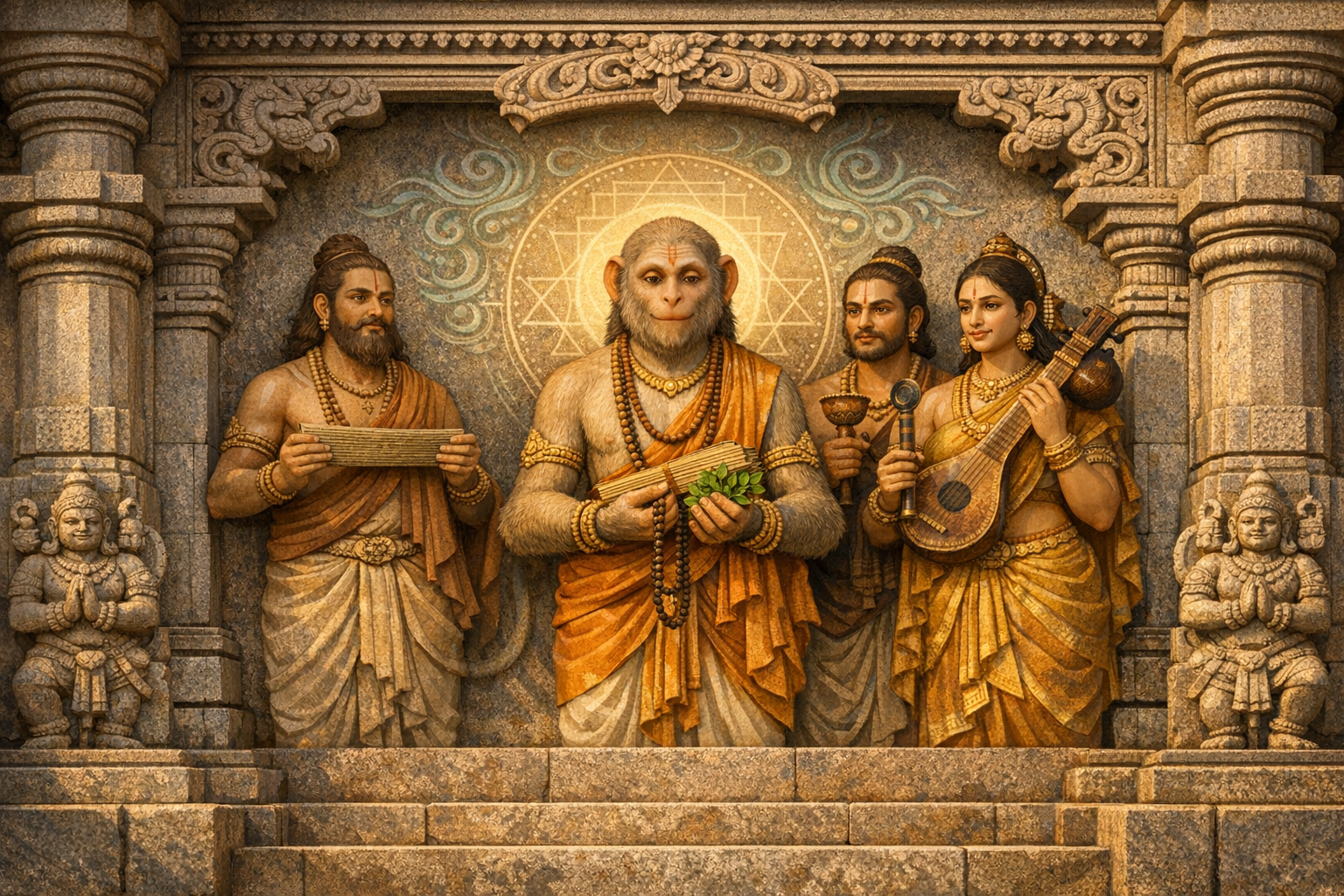 Why Atharva Veda Appears Monkey-Faced: Unveiling Sacred Simian Symbolism in Temples