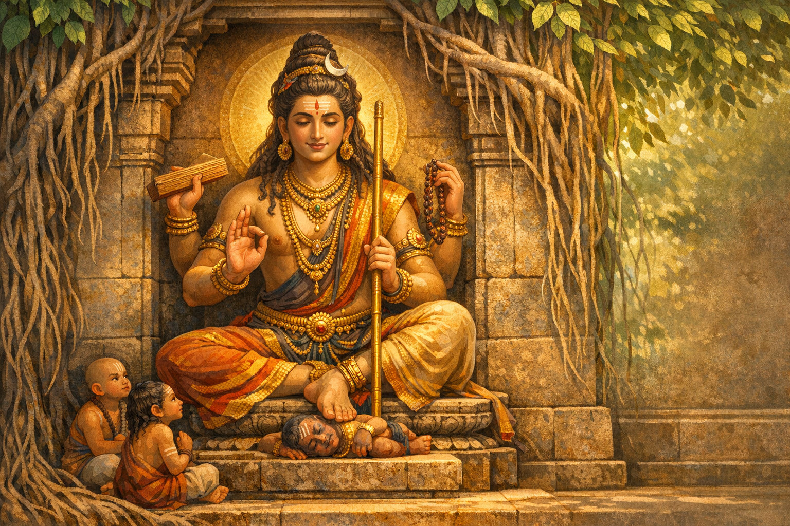 Lakuti Dakshinamurti Unveiled: Tantric Iconography, Sacred Symbols, and Living Wisdom