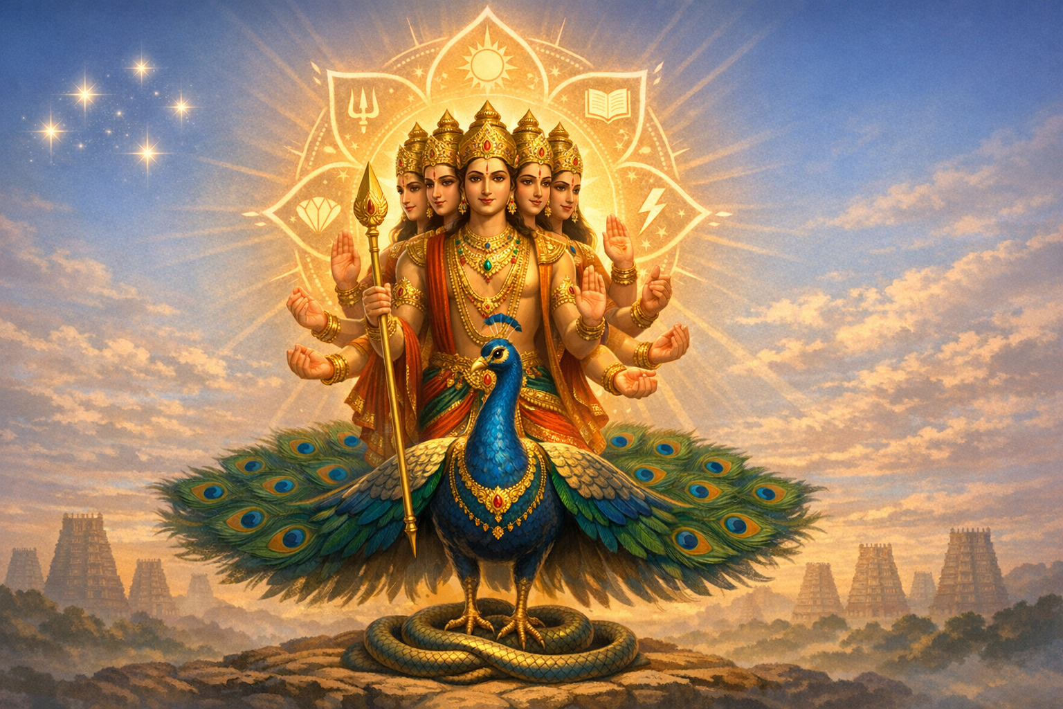 Why Karthikeya Has Six Heads: Puranic Origins, Iconographic Meaning, and Dharmic Unity