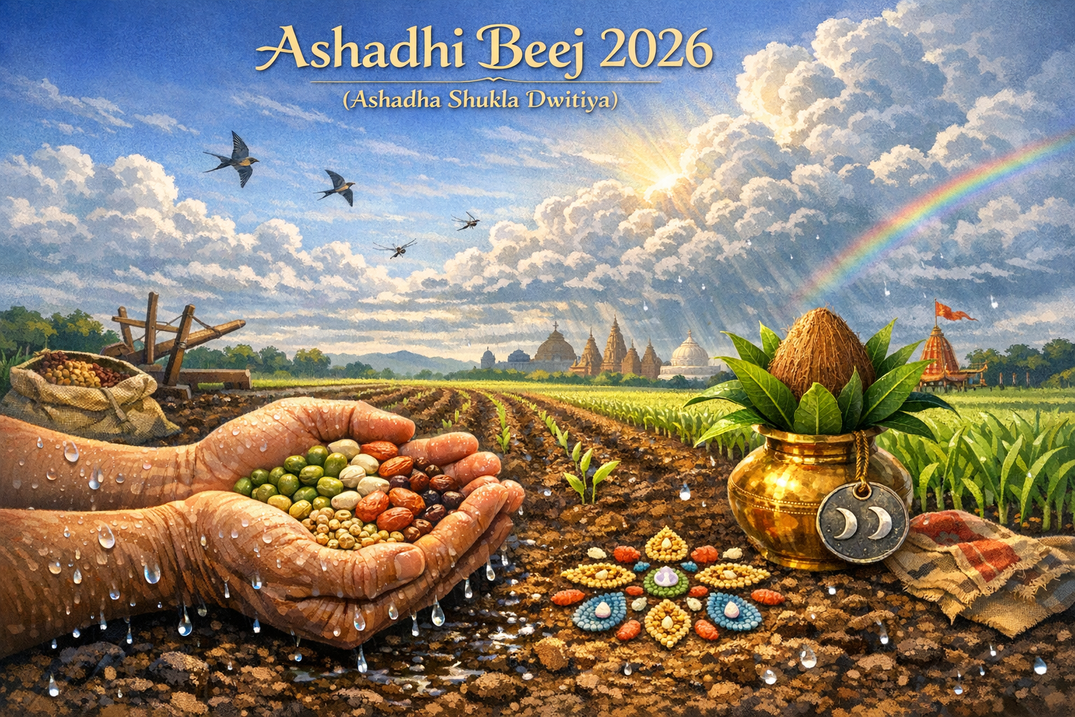 Ashadhi Beej 2026 Date: Ashadha Shukla Dwitiya, Monsoon Traditions, and Dharmic Unity