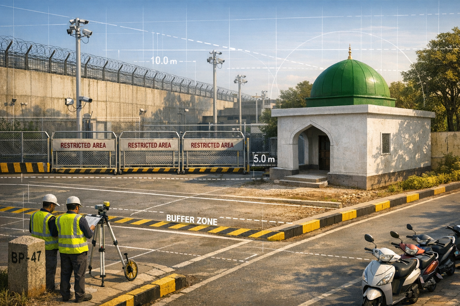 Unauthorized mosque on government land near Pune ATS hub sparks high-stakes security review