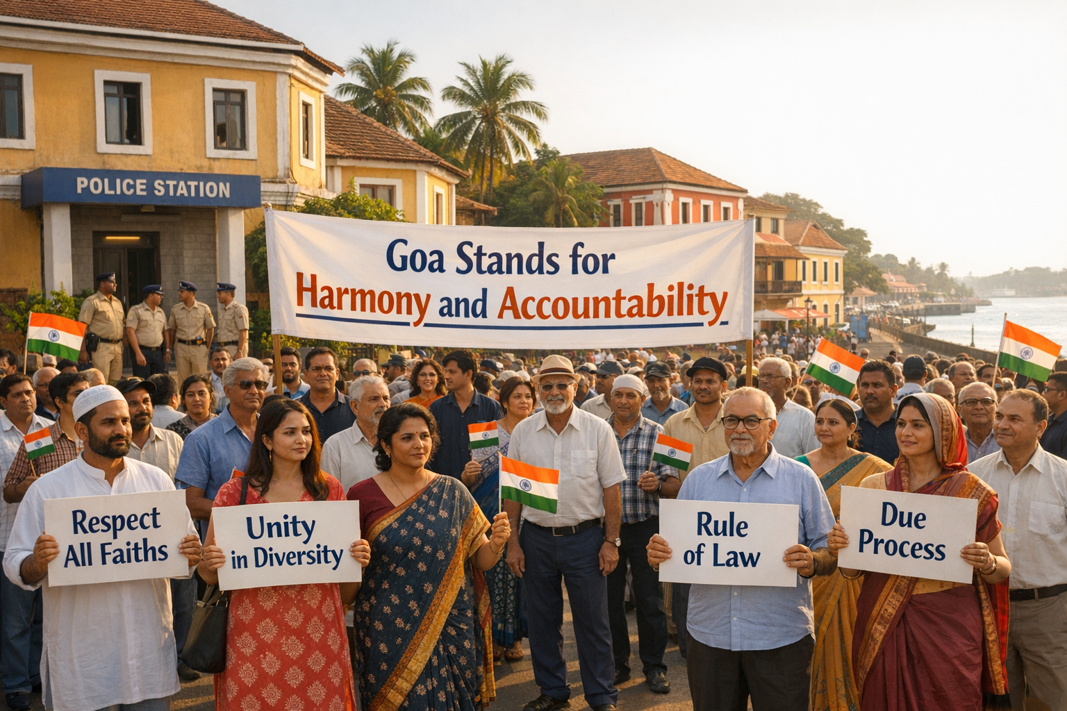 Panaji Rallies in Strength: Goa Unites Against Derogatory Remarks, Seeks Accountability and Harmony