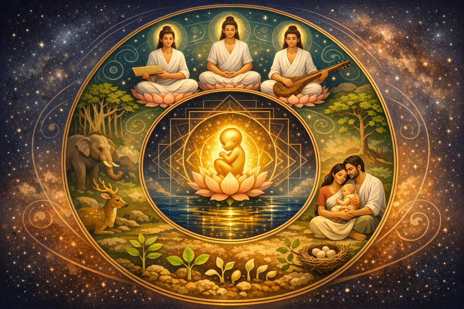 Self‑Born, Mind‑Born, Womb‑Born: Decoding the Profound Hindu Cosmology and Sanat Kumaras