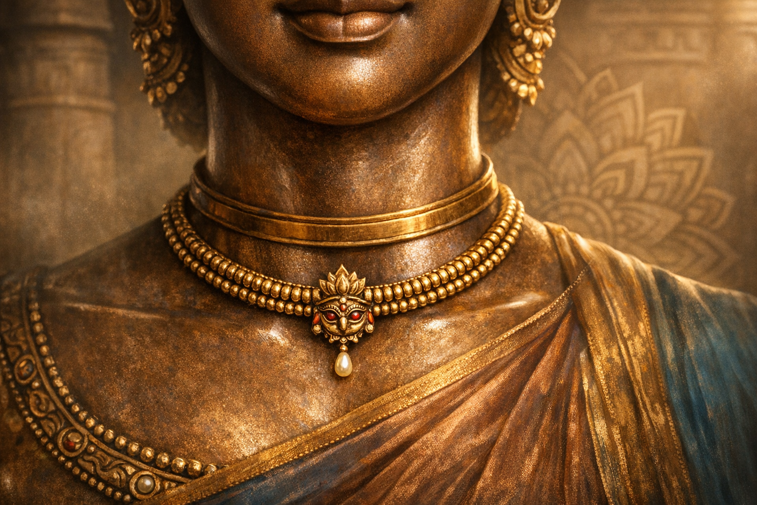 Dama in Hindu Iconography: Unveiling the Sacred Neck Chain of Restraint, Grace, and Power