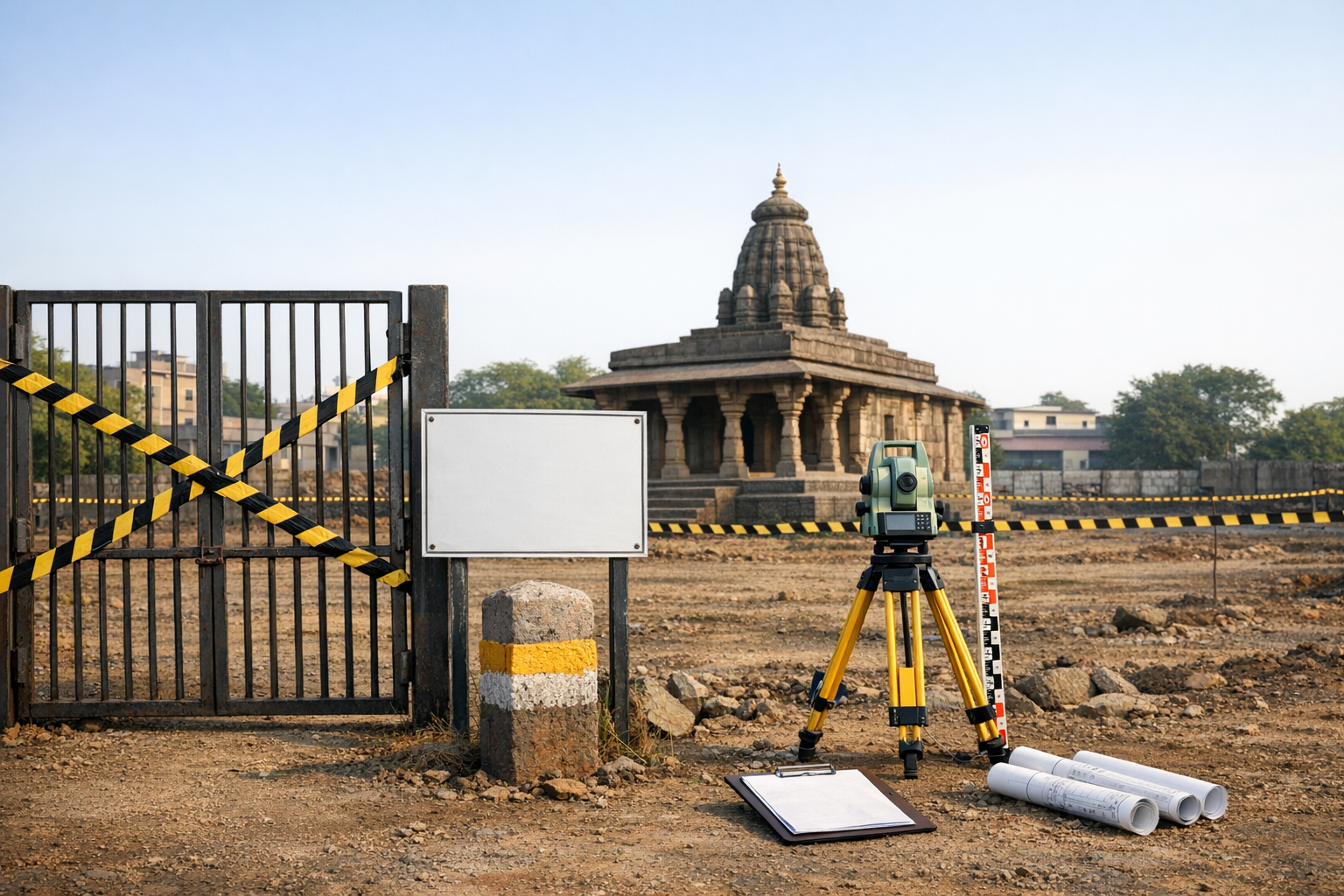 Miraj Temple Trust Land Encroachment Halted: Authorities Seal Site, 30‑Day Resolution Sought