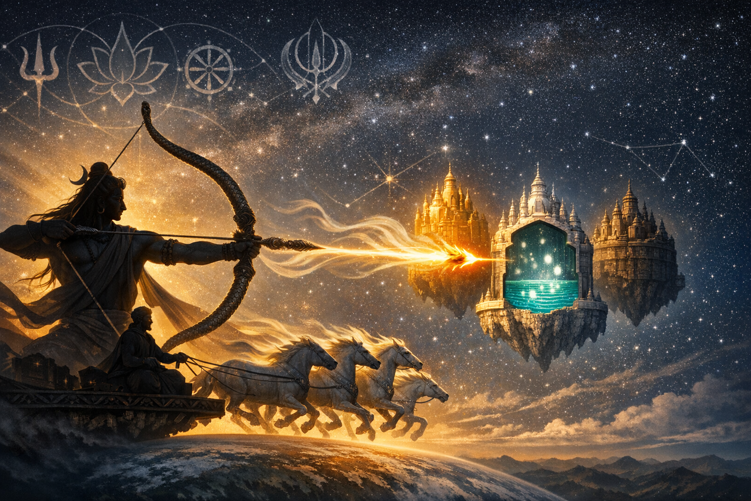 Tripura’s Death-Reviving Nectar and Shiva’s Cosmic Arrow: Power, Ethics, and Dharmic Unity