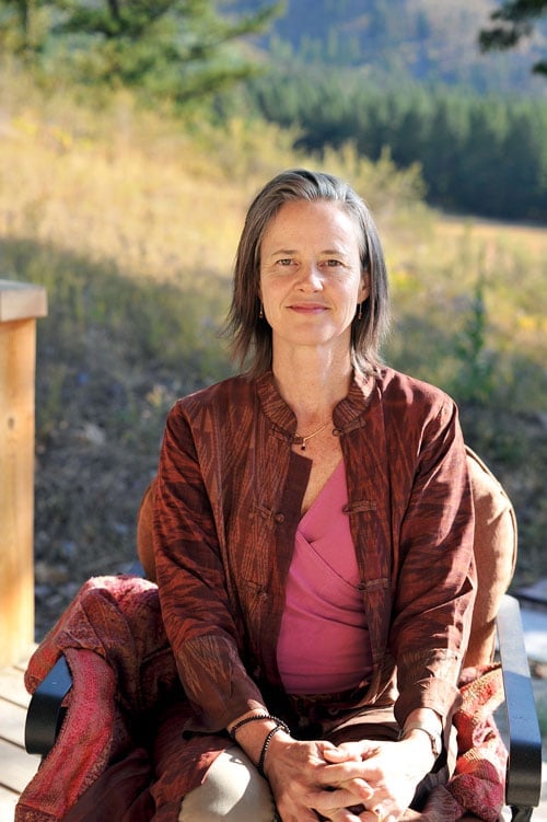 Catherine Pawasarat Sensei seated outdoors at a retreat, reflecting Integral Spirituality, Integral Evolution, and 21st-Century Awakening.