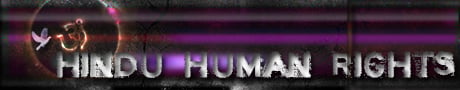 Hindu Human Rights banner logo with glowing text, used for HHR Videos coverage of Venezuela earthquake relief by Indian doctors in Caracas.