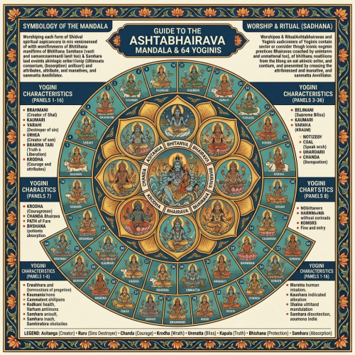 Reading the Mandala Link Between Eight Bhairavas and 64 Yoginis