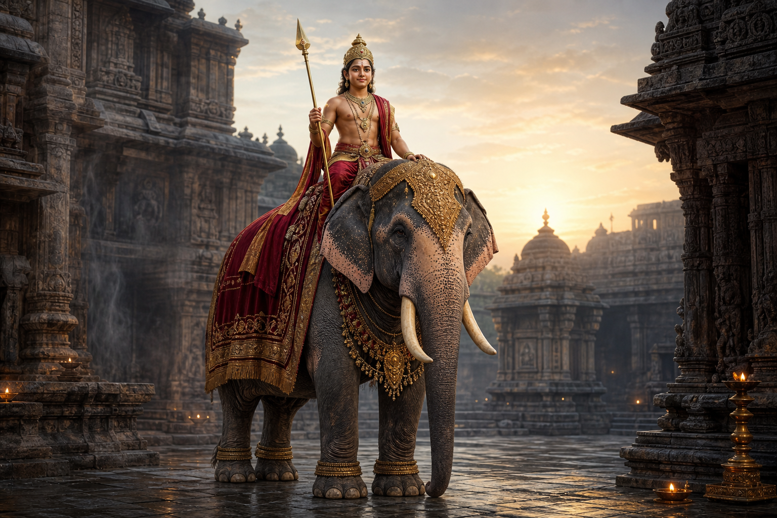 Gajavahana Murugan: How to Read the Rare Elephant Form