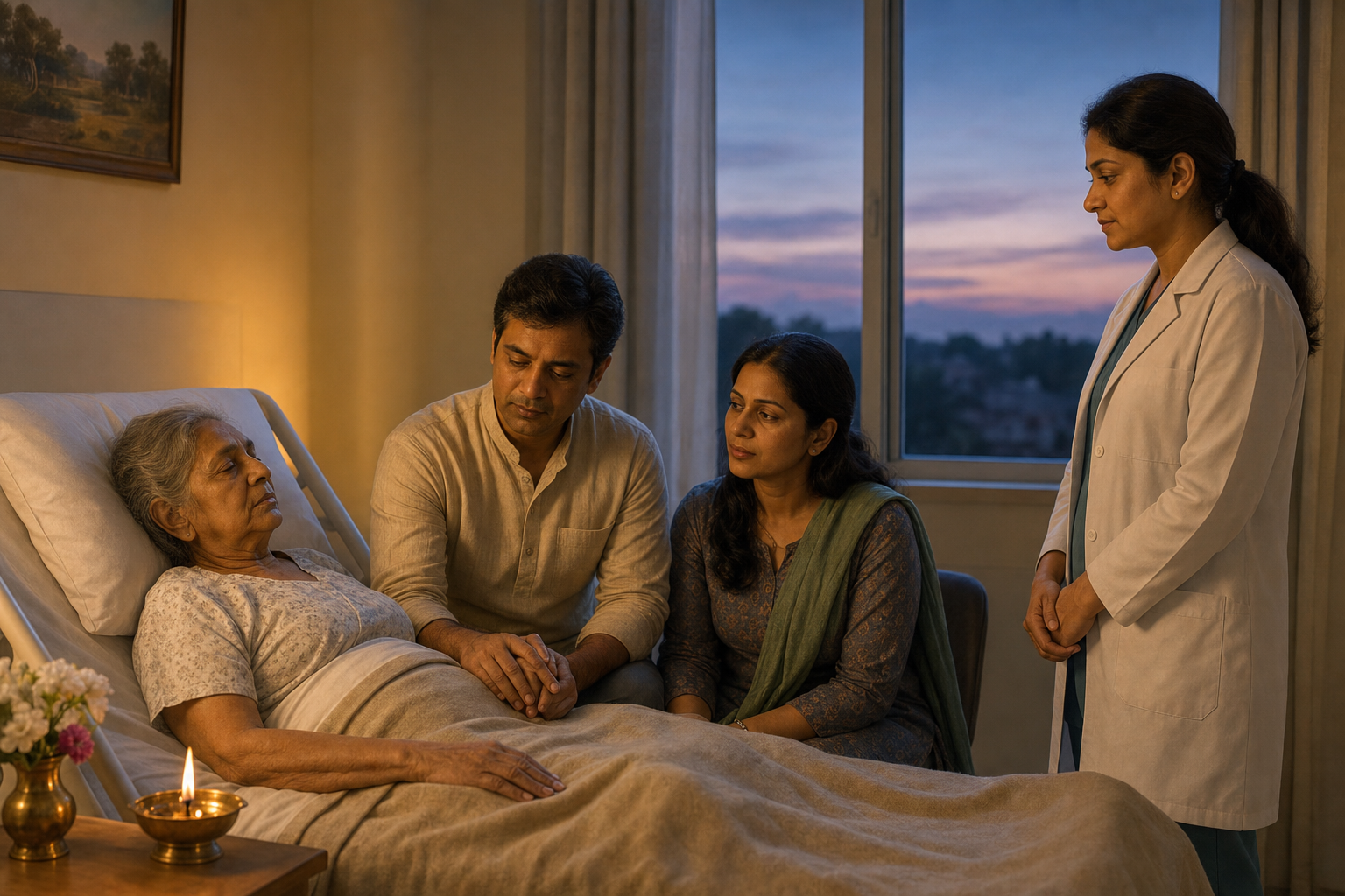 Dharmic End-of-Life Ethics: Care, Non-Attachment, and Grief