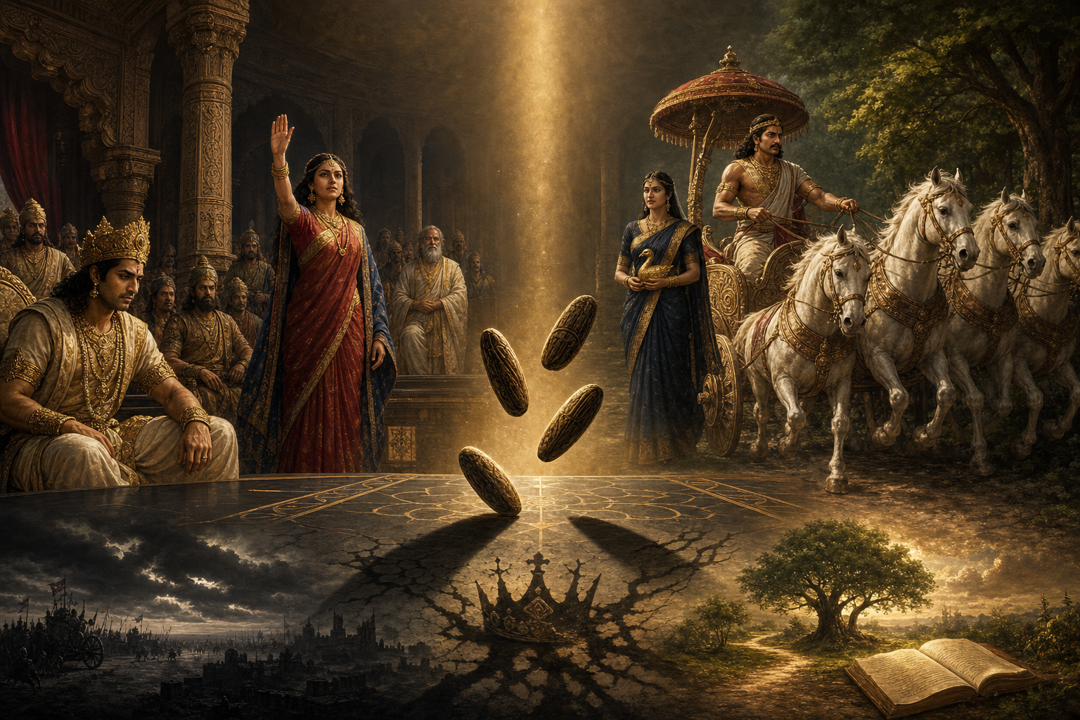 When Dice Decide Destiny: Yudhishthira, Nala, and the Mahabharata’s Warning