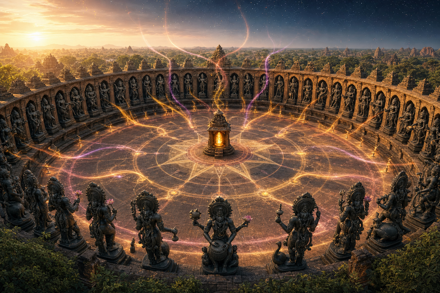 The 64 Yoginis Unveiled: Sacred Geometry, Cosmic Dance, and Tantric Power