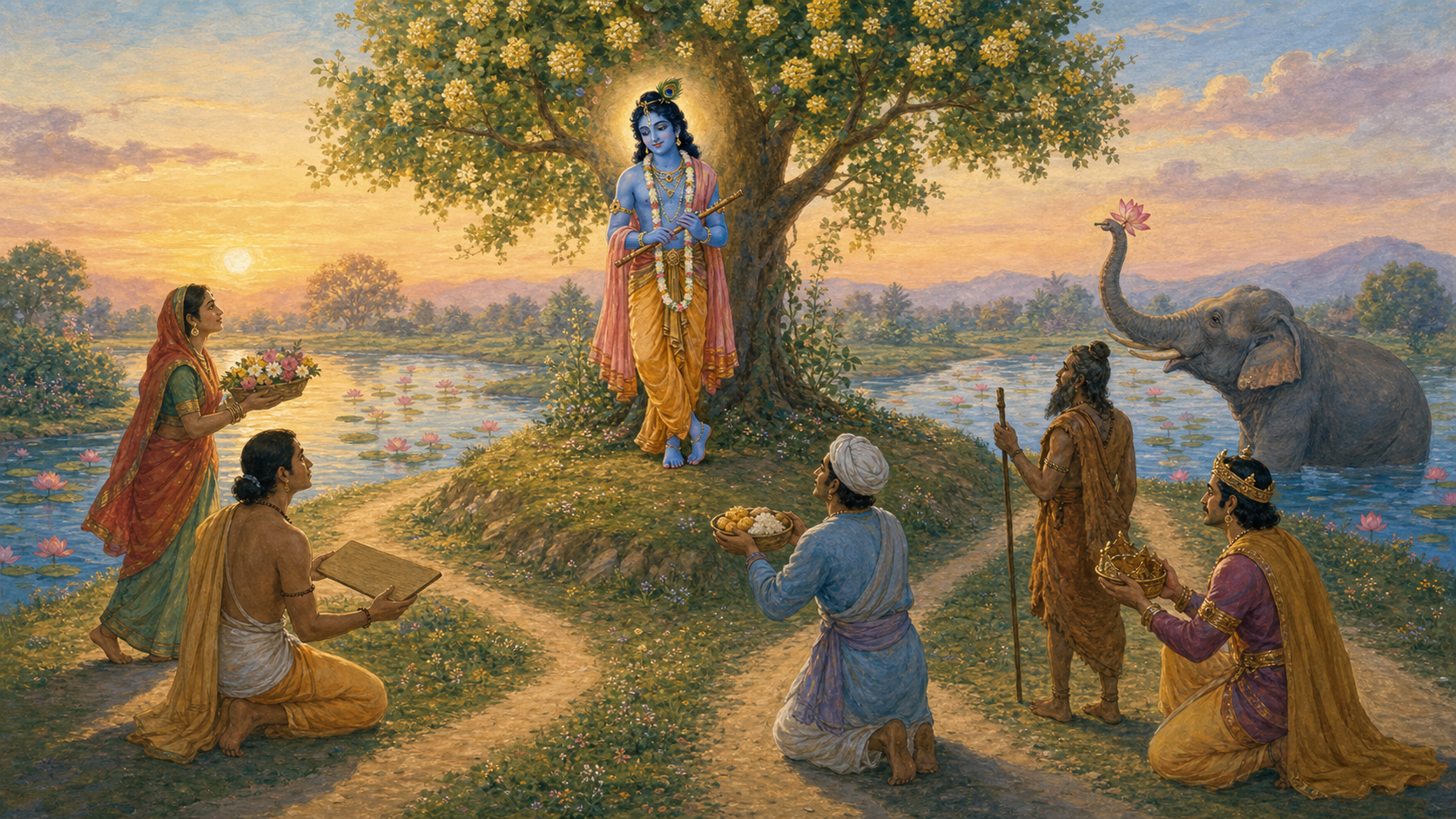 Devotion and Grace in the Bhagavatam: Many Paths, One Center