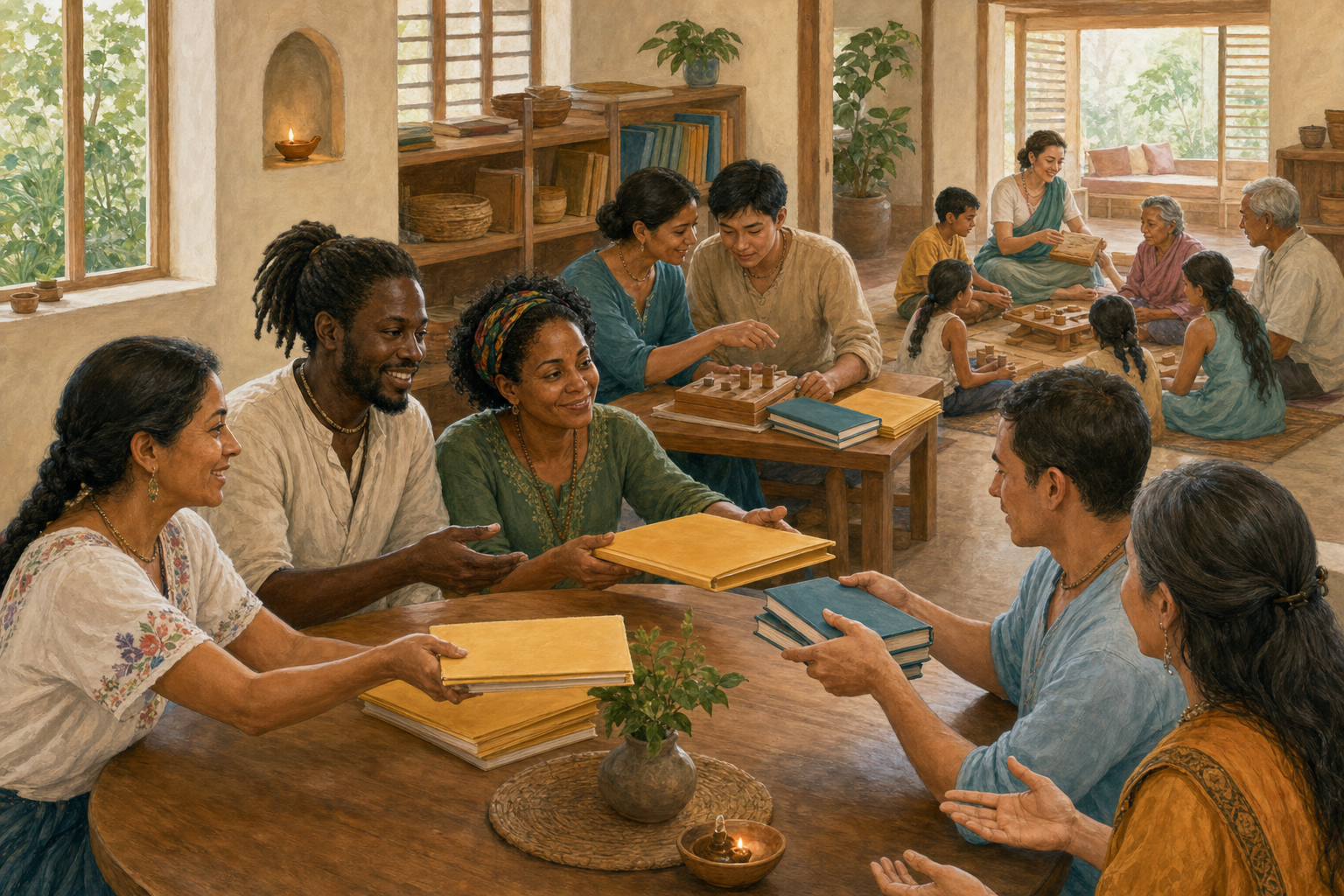 Educators develop lesson materials, mentor a teacher, and support a multigenerational classroom within one connected learning space.