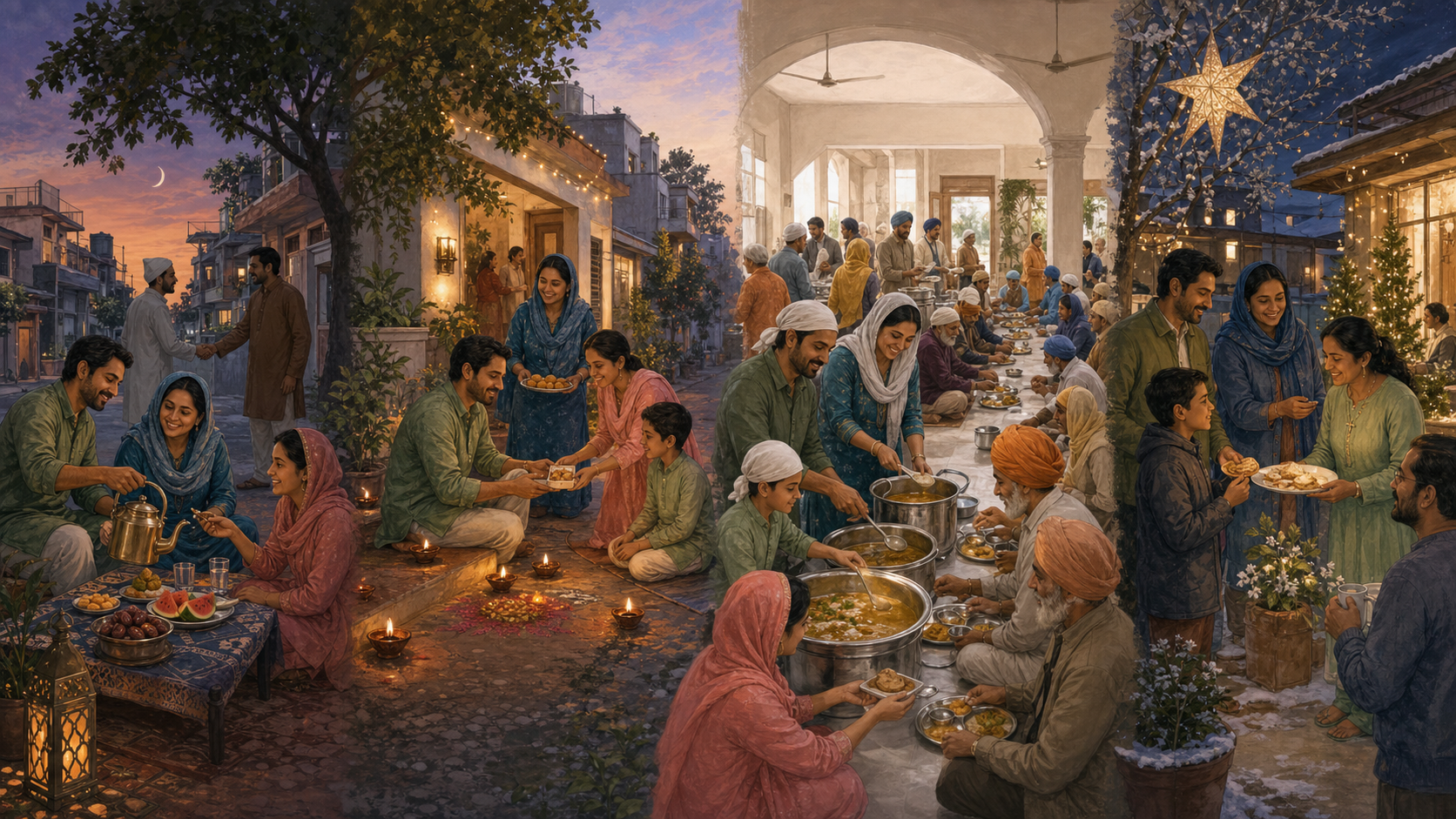 Residents sit in an accessible community circle while organizers review colored tokens and reusable hospitality items from gatherings held across the year.