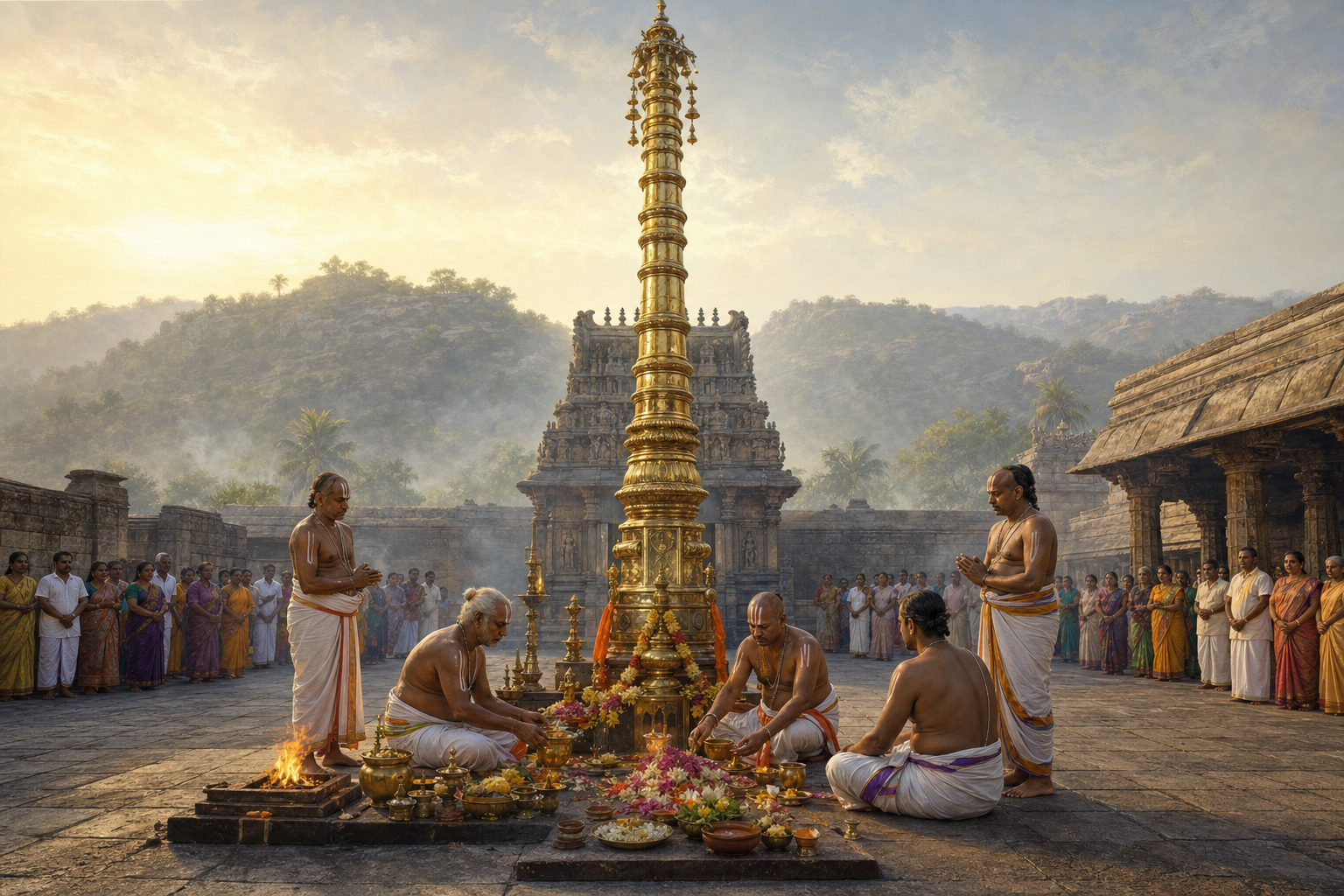 Tarigonda Temple Flagstaff Re-consecration Explained
