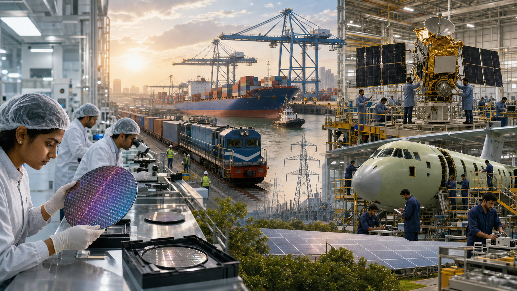 Indian engineers and technicians work across semiconductor manufacturing, rail freight, shipping, energy, aerospace and advanced industrial facilities.