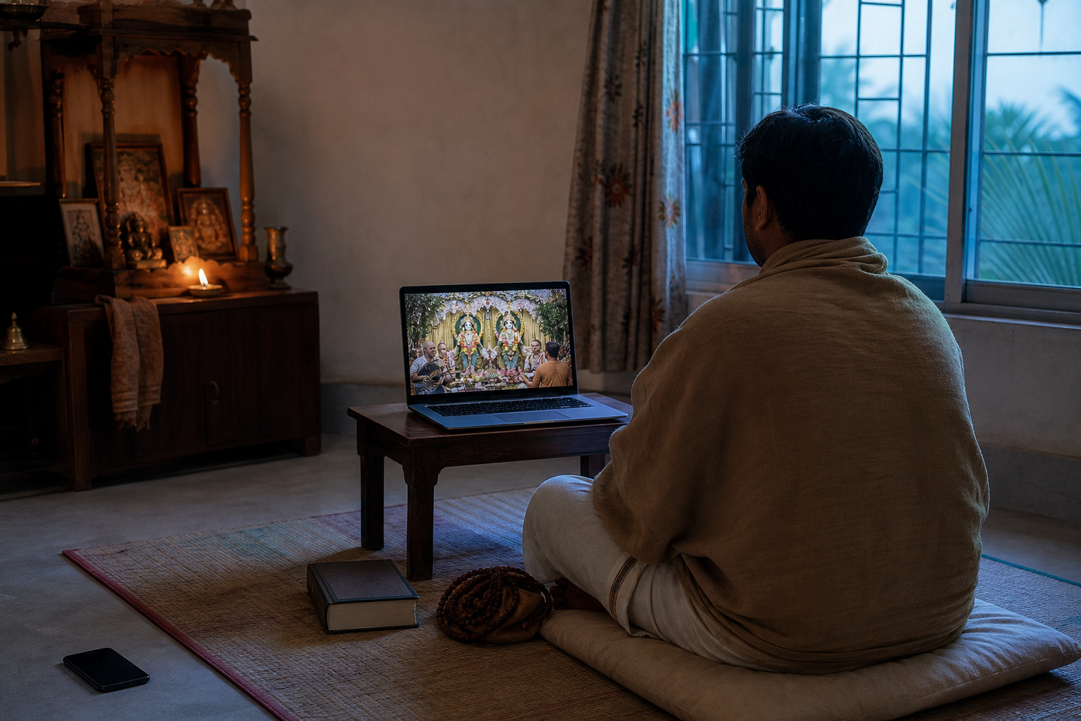 ISKCON Morning Worship: From Darshan to Scriptural Hearing