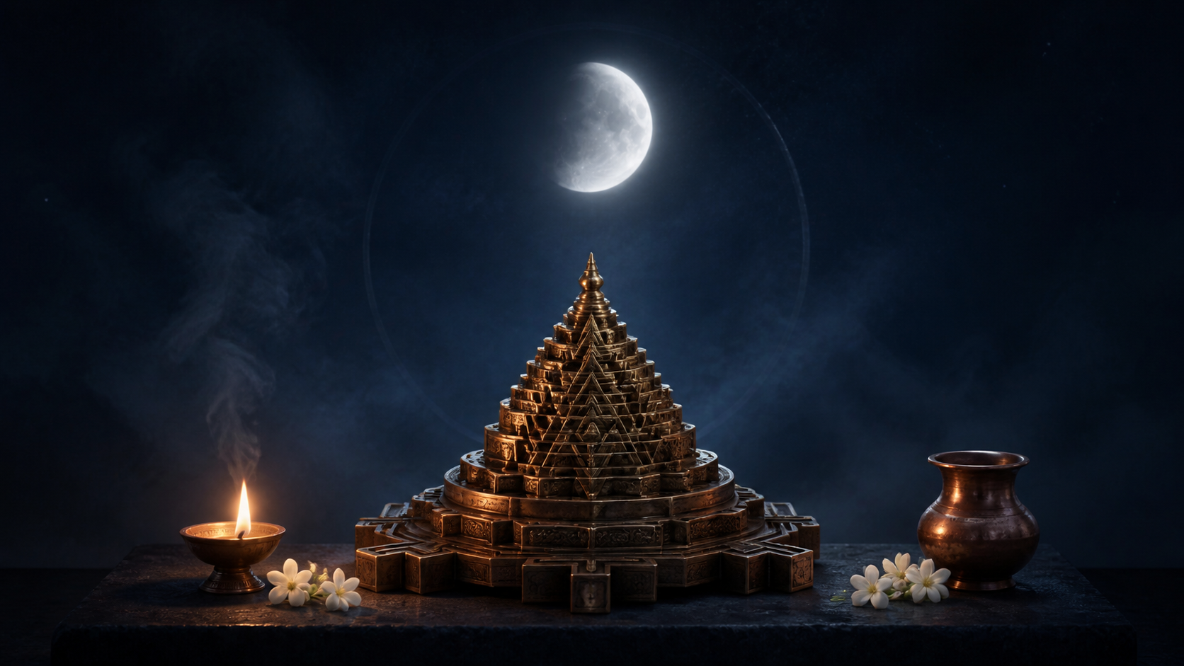 How Sri Vidya Joins Lunar Time and Sacred Geometry